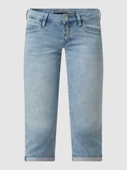 Straight fit low rise capri-jeans met stretch, model 'Alma' van Mavi Jeans Blauw / turquoise - 32