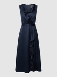 Cocktailjurk met volantgarnering van Adrianna Papell Blauw - 13