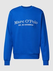 Sweatshirt mit Label-Stitching von Marc O'Polo Blau - 13