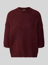 relaxed fit gebreide pullover met 3/4-mouw model 'BYOTIA' van b.young Bordeaux - 1