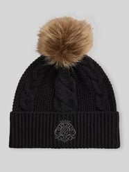 Muts met pompon van imitatiebont van Lauren Ralph Lauren - 37