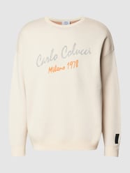 Sweatshirt mit Logo-Stitching von CARLO COLUCCI Weiß - 42