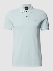 Slim Fit Poloshirt mit Label-Print Modell 'Prime' von BOSS Orange Blau - 23