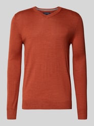 Gebreide pullover van een mix van merinowol met V-hals van Christian Berg Men - 2