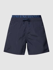 Badehose mit Label-Details von ARMANI EXCHANGE Blau - 37