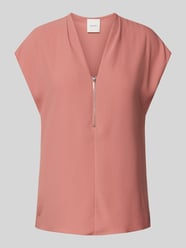 Blusenshirt mit V-Ausschnitt von Calvin Klein Womenswear Rosa - 42