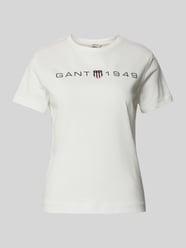 T-Shirt mit Label-Print von Gant Beige - 22