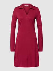 Knielanges Kleid mit V-Ausschnitt von Esprit Rot - 38