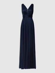 Abendkleid mit V-Ausschnitt von TROYDEN COLLECTION Blau - 44