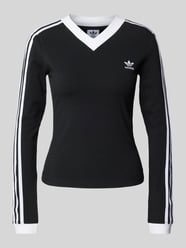 Longsleeve mit Label-Stitching von adidas Originals Schwarz - 11