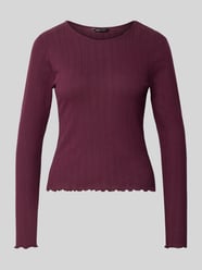 Slim Fit Langarmshirt aus reiner Baumwolle Modell 'CARLOTTA' von Only Bordeaux - 15