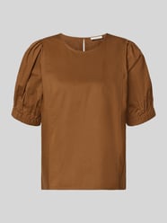 Bluzka o kroju regular fit z bufiastymi rękawami model 'SOLID' od Fynch-Hatton - 25