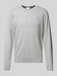 Gebreide pullover met labelstitching van CK Calvin Klein Grijs / zwart - 2