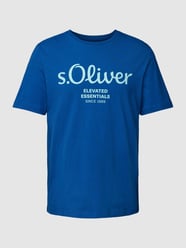 T-Shirt mit Label-Print von s.Oliver RED LABEL Blau - 14