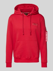 Hoodie met capuchon van Alpha Industries Rood - 18