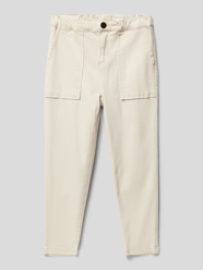 Loose fit broek van biologische katoenmix met steekzakken van Lil Atelier Wit - 5