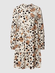 Knielanges Kleid mit Allover-Muster von Marc Cain Beige - 36