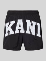 Badehose mit Label-Stitching von KARL KANI Schwarz - 2