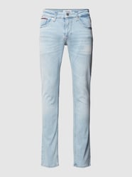 Jeans mit Label-Patch Modell 'SCANTON' von Tommy Jeans Blau / Türkis - 10