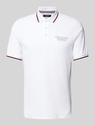Poloshirt mit Label-Print von Jack & Jones Premium Weiß - 30