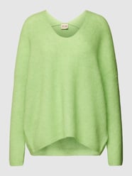 Strickpullover mit überschnittenen Schultern Modell 'Thora' von MOS MOSH Grün - 4