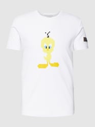 T-shirt z nadrukowanym motywem od Iceberg Biały - 9