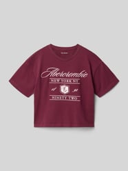 T-shirt w kroju regular fit z haftowanym logo od Abercrombie&Fitch - 16