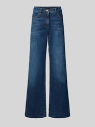 Flared Fit Jeans aus elastischem Baumwoll-Mix mit Gürtelschlaufen von Luisa Cerano - 21