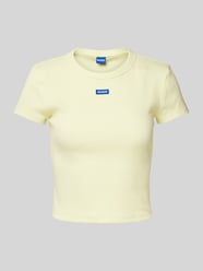 Cropped T-Shirt mit Label-Stitching von Hugo Blue - 1