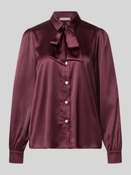 Regular fit overhemdblouse van satijn van Christian Berg Woman Selection Bordeaux - 29
