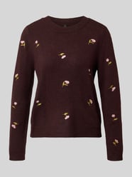 Regular Fit Pullover mit Woll-Anteil Modell 'SHINE' von ONLY Bordeaux - 11