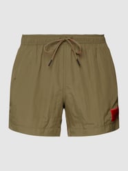 Badehose mit Label-Patch Modell 'Dominica' von HUGO Grün - 30