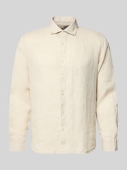 Koszula lniana o kroju regular fit z kołnierzykiem typu kent model 'CAMICIA' od MARKUP - 3