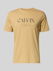 T-Shirt mit Label-Print und Rundhalsausschnitt von CK Calvin Klein - 9