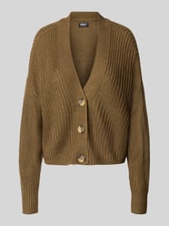 boxy fit gebreid jack met v-hals model 'CAROL' van ONLY - 29
