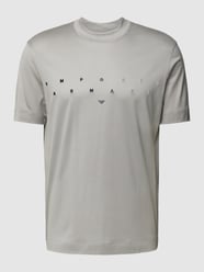 T-Shirt mit Label-Stitching von Emporio Armani Grau - 6