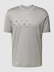 T-Shirt mit Label-Stitching von Emporio Armani Grau - 20