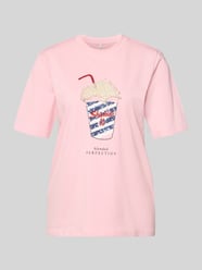 Regular Fit T-Shirt aus reiner Bio-Baumwolle Modell 'BURST' von ONLY Pink - 5