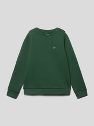 Sweatshirt mit Label-Applikation von Lacoste Grün - 44