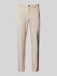 Slim Fit Chino mit Strukturmuster Modell 'ROBERT' von SELECTED HOMME Beige - 40