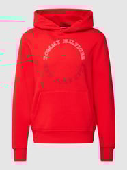 Hoodie met labelprint, model 'MONOTYPE' van Tommy Hilfiger Rood - 34