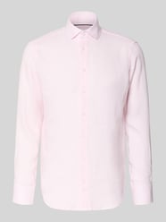 Regular Fit Leinenhemd mit Kentkragen von Christian Berg Men Pink - 42