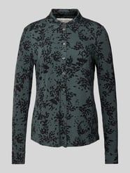 Regular Fit Jersey-Bluse aus hochwertigem Viskose-Mix mit Print-Muster von Marc O'Polo Grün - 47