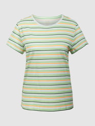 T-Shirt mit Streifenmuster von Tom Tailor Blau - 36