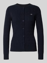 Cardigan mit Zopfmuster und Logo-Stitching von Gant - 2
