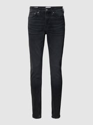 Slim Fit Jeans im 5-Pocket Design Modell 'Denim Trousers' von Calvin Klein Jeans Schwarz - 32
