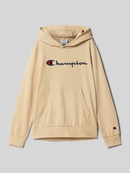 Hoodie met labelstitching van CHAMPION Beige - 11