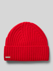 Beanie met labeldetail van Seeberger Rood - 39