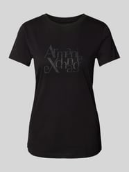 T-Shirt mit Label-Print von ARMANI EXCHANGE Schwarz - 11