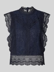 Bluzka bez rękawów o kroju slim fit z domieszką bawełny, wiskozy i lyocellu model 'KARO' od ONLY - 33